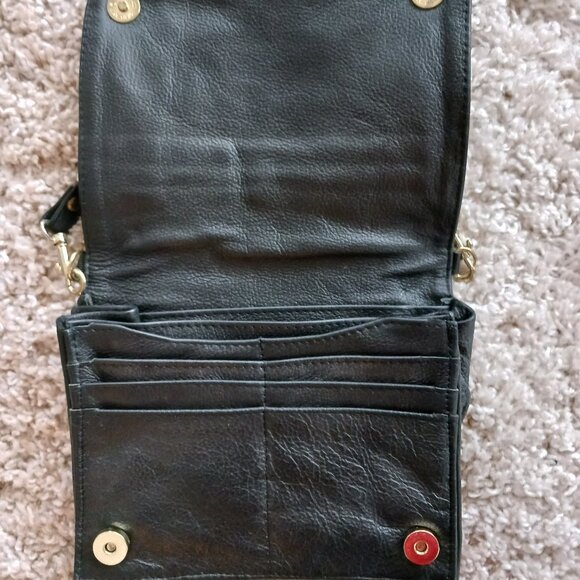 Women's Crossbody Mini Bag with Adjustable Strap / Black - Picture 2 of 5